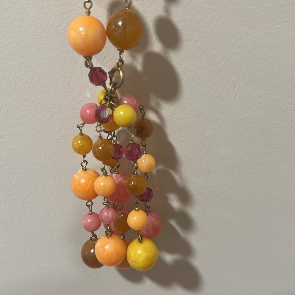 Glass beaded vintage tassel necklace - Picture 4 of 4